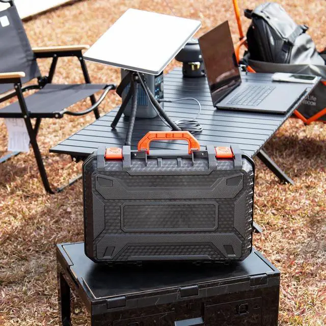 Alt view image 7 of 7 - Storage Case for Starlink Mini, Protective Hard Case with EVA Padding for Starlink Mini, Router, Cables & Accessories, Portable, Durable and Lightweight