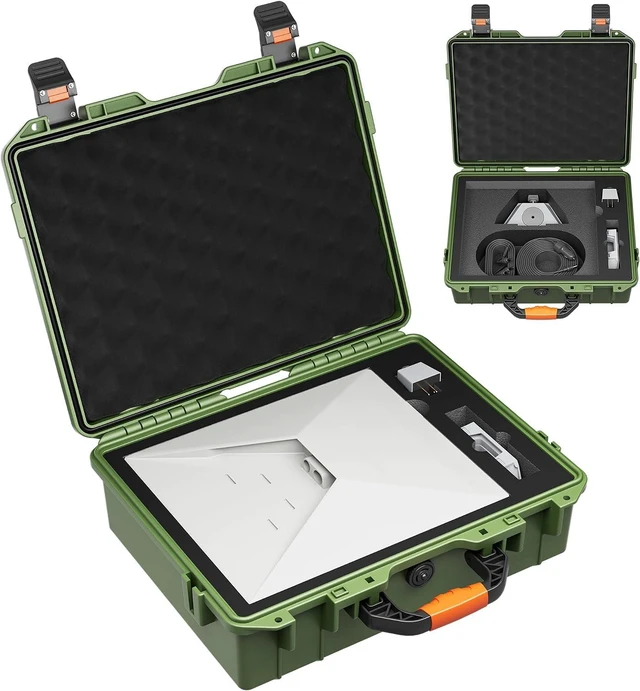 Main image of Starlink Mini Case Hard Shell Travel Bag for Starlink Mini Green Waterproof Shockproof Storage Box Portable for Starlink Mini Accessories Carrying