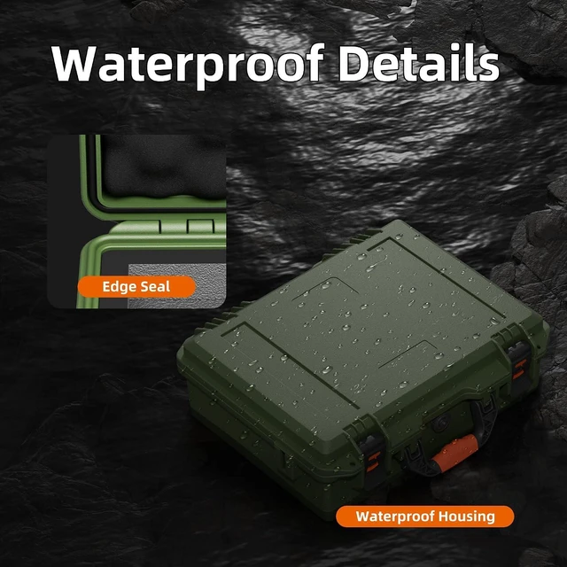 Alt view image 3 of 6 - Starlink Mini Case Hard Shell Travel Bag for Starlink Mini Green Waterproof Shockproof Storage Box Portable for Starlink Mini Accessories Carrying