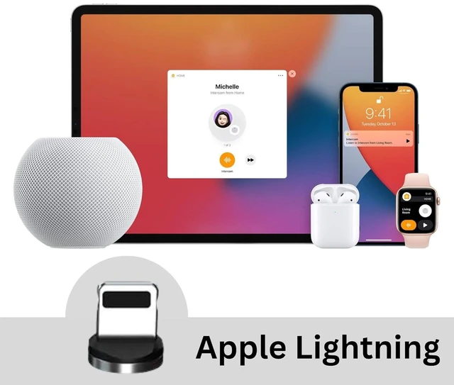 Alt view image 6 of 6 - 540º USB Type C 3-in-1 Fast Charging Cable with Magnetically Interchangeable Tips for Micro USB, USB Type C, and iProducts (Green)