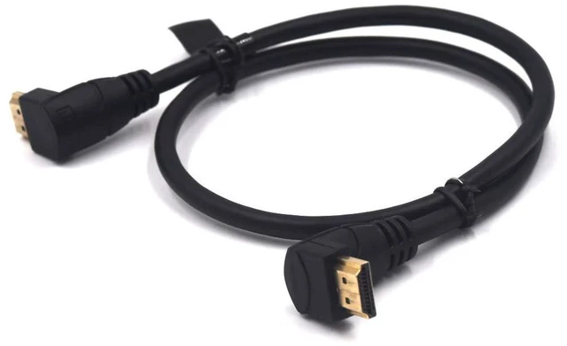 Alt view image 2 of 6 - 2 Feet Ultra HD HDMI 8K Cable, 90 Degree Down Angle HDMI Male to Down Angle HDMI Male High Speed Shield Cable for Xbox TV PS4 PS5 Switch, Support 8K@60HZ 4K@120H (Down to Down)