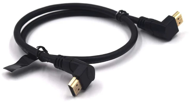 Alt view image 3 of 6 - 2 Feet Ultra HD HDMI 8K Cable, 90 Degree Down Angle HDMI Male to Down Angle HDMI Male High Speed Shield Cable for Xbox TV PS4 PS5 Switch, Support 8K@60HZ 4K@120H (Down to Down)