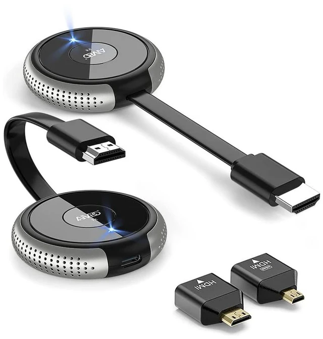 Main image of TIMBOOTECH Wireless HDMI Transmitter and Receiver 4K, Casting Smooth Media Video/Audio 5G HDMI Wireless Extender for Laptop, Camera, Cable Box, DVD, Phone to Monitor, Projector, HDTV 165FT