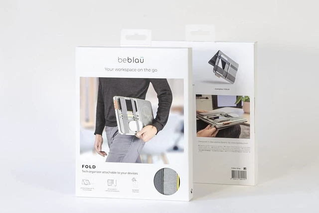 Alt view image 2 of 7 - Beblau FOLD Portable Electronic Organizer Attachable Device & Desktop Accessory | Office & Home Organizer | Fits 13"-15" Laptops & A4 Notebooks | Backpack Insert | Personal organizer