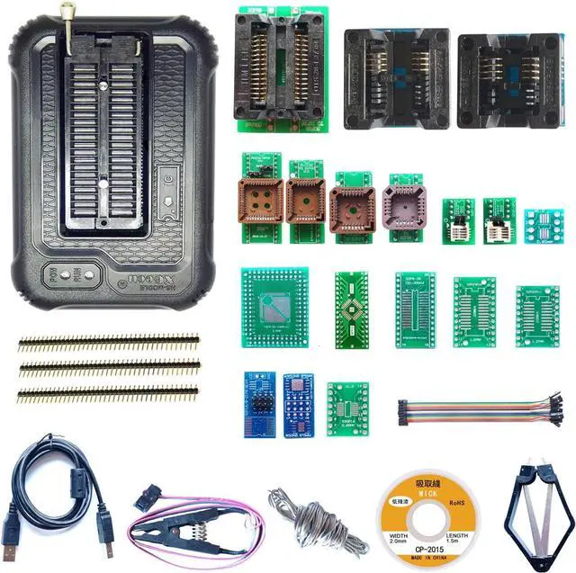 Main image of T48 Programmer 19 Adapter Compatible with XGecu T48 eprom Programmer TL866II Plus Upgraded Reader Writer TL866-3G IC Bios AVR MCU SPI Nor NAND Flash EMMC Clip Socket