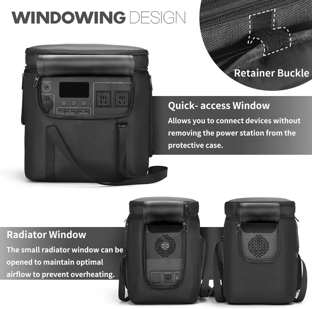 Alt view image 4 of 7 - Soft Carrying Bag Compatible with BLUETTI AC180 Portable Power Station, Travel Storage Case Cover for Power Supply, Charging Cable and Accessories