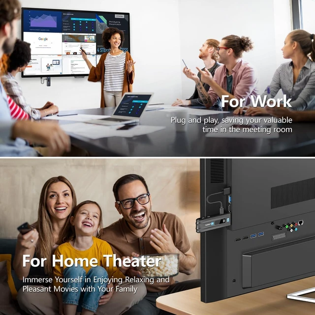 Alt view image 6 of 7 - Wireless HDMI Transmitter and Receiver with LED Display, HDMI Wireless Extender 1080P@60Hz, 2.4/5G, 165FT Range for Laptop PC Camcorder TV Box to TV Monitor Projector for Home Church Office