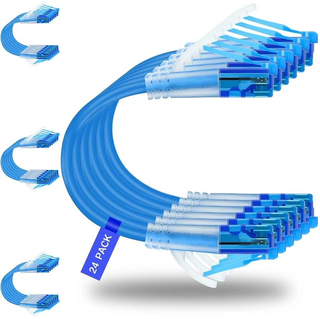 Main image of Cat 6a Ethernet Cable 3 ft (24-Pack) - Cat6a Patch Cable
