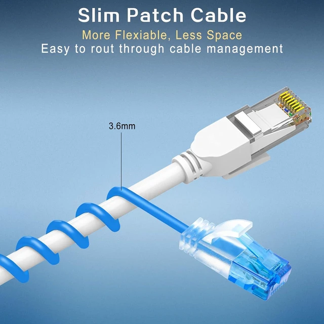 Alt view image 4 of 7 - Cat 6a Ethernet Cable 3 ft (24-Pack) - Cat6a Patch Cable