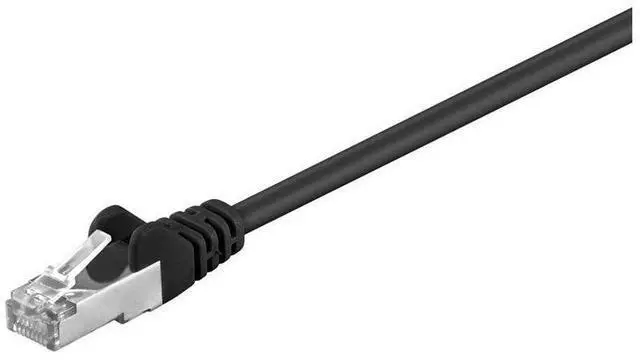 Main image of Goobay 68663 CAT 5e Patchcable, F/UTP, Black, 50m Cable Length