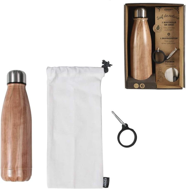 Alt view image 4 of 6 - Cook Concept Isothermal Bottle Set Stainless Steel with Floral Design