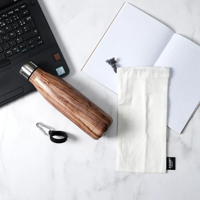 Alt view image 6 of 6 - Cook Concept Isothermal Bottle Set Stainless Steel with Floral Design