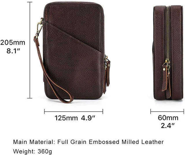 Alt view image 5 of 7 - CONTACTS Full Grain Leather Electronic Organizer Travel Tech Case Electronics Accessories Storage Box Portable Holder for for Charger, Cables, Power Bank, Mouse