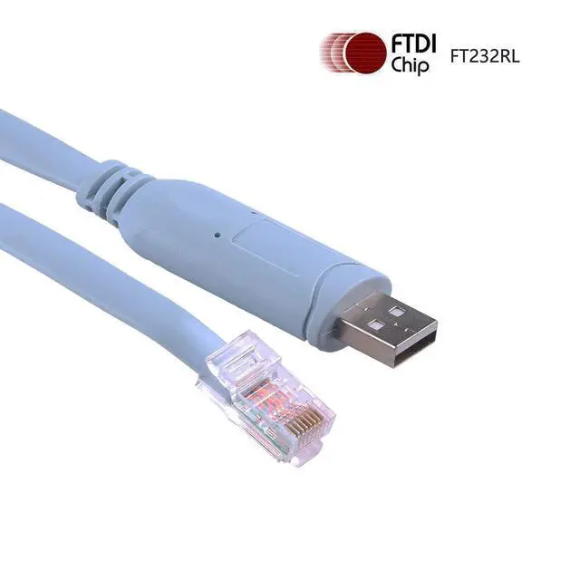 Alt view image 2 of 5 - 2 Pack 12FT Network Equipment Console Cable for Cisco/Juniper/NETGEAR/Ubiquity/LINKSYS/TP-Link Routers, Switches and Firewall Equipment,USB to RJ45 RS232 Console Cable