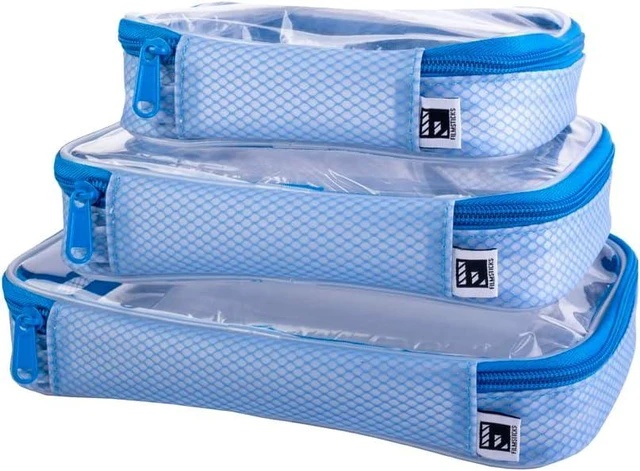 Alt view image 4 of 7 - Filmsticks Set of Small, Medium and Large Blue Thermoplastic Polyurethane Transparent Cases for Computer Accessories, Camera Cables and Makeup products