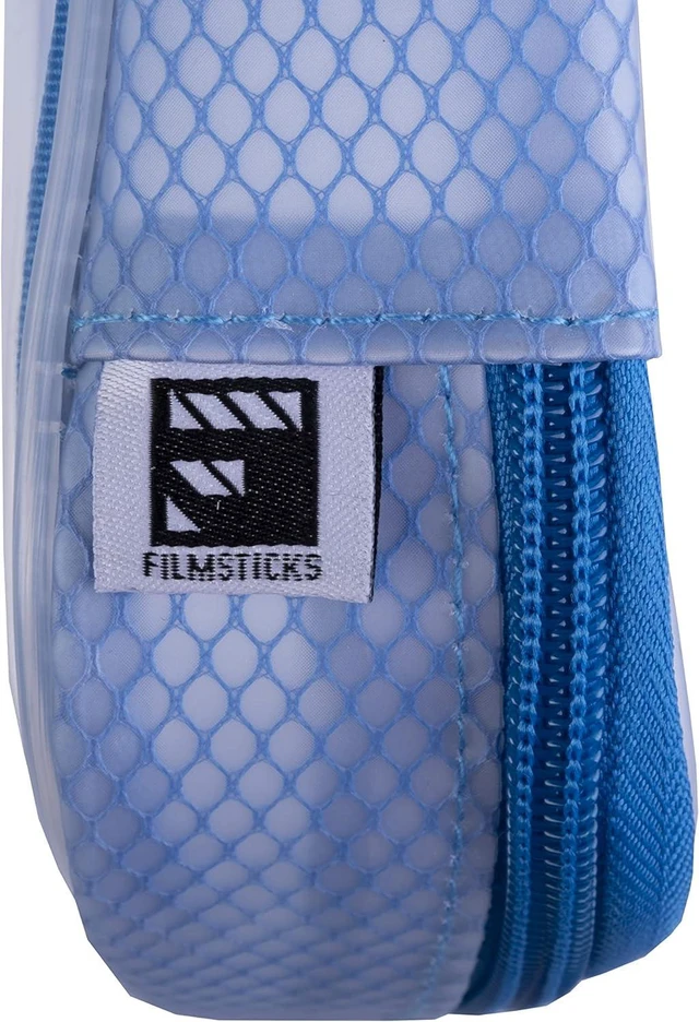 Alt view image 2 of 7 - Filmsticks Set of Small, Medium and Large Blue Thermoplastic Polyurethane Transparent Cases for Computer Accessories, Camera Cables and Makeup products