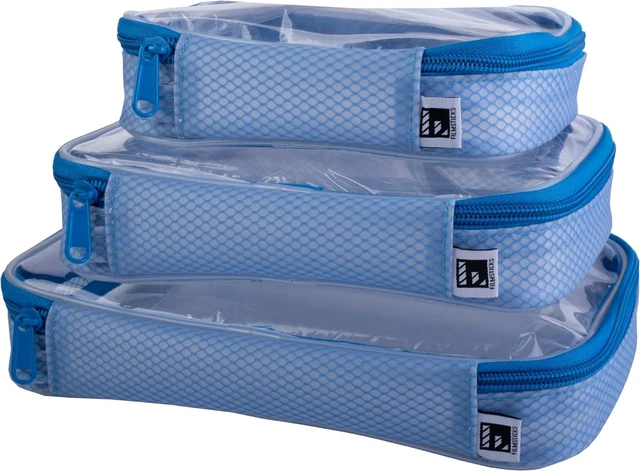 Main image of Filmsticks Set of Small, Medium and Large Blue Thermoplastic Polyurethane Transparent Cases for Computer Accessories, Camera Cables and Makeup products