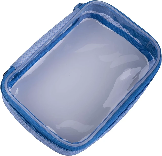 Alt view image 5 of 7 - Filmsticks Set of Small, Medium and Large Blue Thermoplastic Polyurethane Transparent Cases for Computer Accessories, Camera Cables and Makeup products