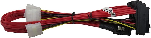 Alt view image 2 of 4 - NFHK LSI / 3Ware Molex Mini SAS SFF-8087 to SFF-8482 and Power x4 SAS Cable