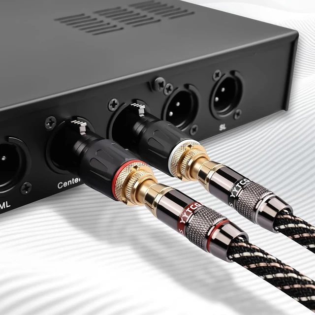 Alt view image 4 of 5 - RCA to XLR Adapter, 24K Gold Plated Connectors 2-Pack