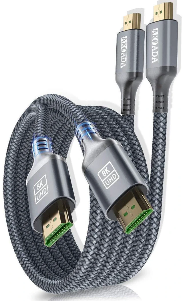 Main image of 2 Pack 8K HDMI Cable 10ft, RayLove Ultra HD HDMI 2.1 Cable Support High Speed 48Gbps 8K@60Hz, 4K@120Hz, Dynamic HDR, eARC Compatible with Newest Apple TV,Samsung QLED TV,Xbox Series X,PS5