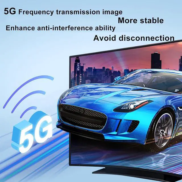 Alt view image 5 of 7 - Heart Horse Wireless HDMI Transmitter and Receiver Portable HDMI Wireless Extender Plug and Play 5GHz 1080P 60fps Video Audio Projection for Laptop, DSLR, PC, Projector, HDTV (98FT/30M)