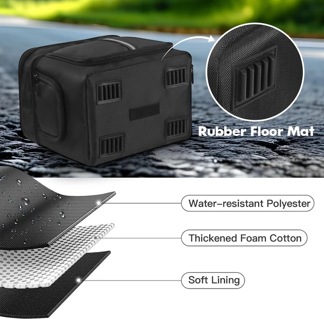 Alt view image 6 of 7 - Carrying Case Compatible with BLUETTI Elite 30 V2 Portable Power Station 600W 288Wh, Storage Bag with Pocket for Cables and Side Openings for Quick-Access and Effective Ventilation