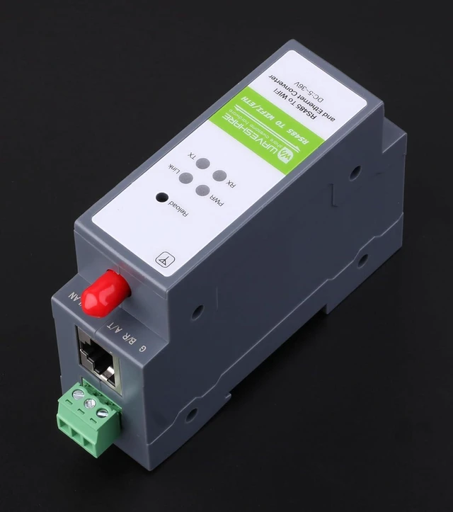 Alt view image 2 of 6 - RS485 to WiFi/Ethernet (ETH) Converter Module, Rail-Mount Serial Server, Modbus/MQTT Gateway
