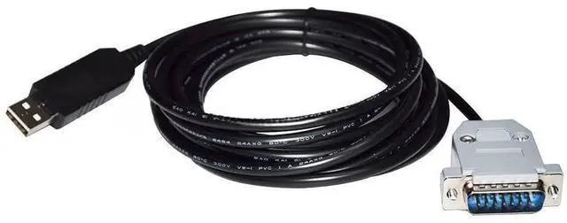 Main image of FT232RL USB to DB15 15-Pin Male Serial Cable, 1.8m for YOKOGAWA Servo Drives, RS232 Communication and PC Programming Cable