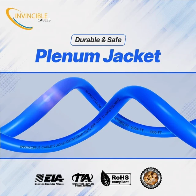 Alt view image 6 of 7 - Cat6A Plenum Cable 1000ft | 0.57mm 100% Pure Copper, 750MHz 23AWG UTP | DSX-8000 Analyzer Tested Up to 100m | 10Gb, PoE++ | Industrys Most Certified Cable (Black)