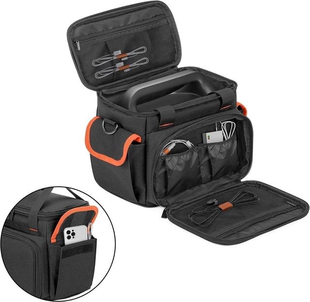 Alt view image 2 of 7 - Trunab Carrying Case Compatible with Jackery Portable Power Station Explorer 160/240/300, Storage Bag with Bottom and Front Pockets for Charging Cable and Accessories (Patented Design)