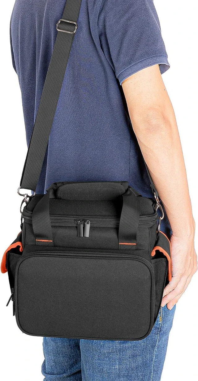 Alt view image 5 of 7 - Trunab Carrying Case Compatible with Jackery Portable Power Station Explorer 160/240/300, Storage Bag with Bottom and Front Pockets for Charging Cable and Accessories (Patented Design)