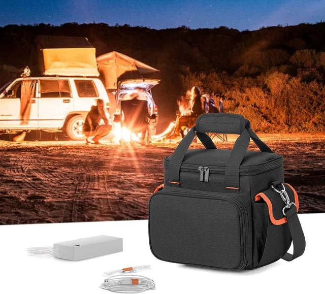 Alt view image 4 of 7 - Trunab Carrying Case Compatible with Jackery Portable Power Station Explorer 160/240/300, Storage Bag with Bottom and Front Pockets for Charging Cable and Accessories (Patented Design)