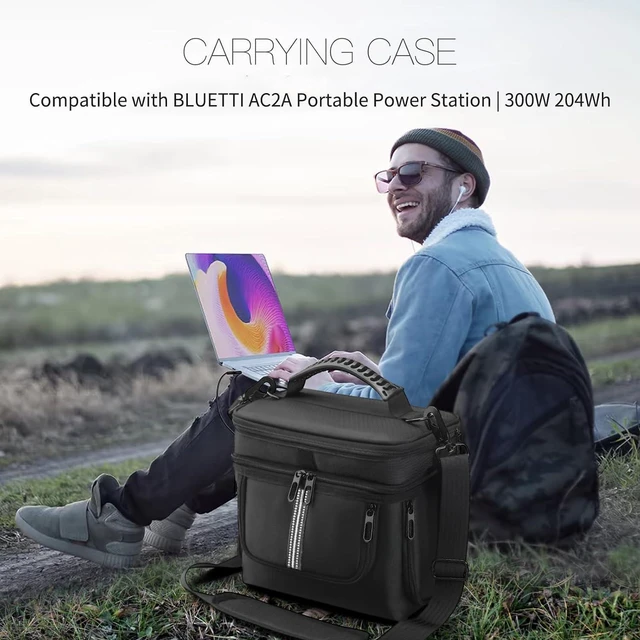 Alt view image 2 of 7 - Travel Bag Carrying Storage Case Compatible with BLUETTI AC2A Portable Power Station, Carrying Storage Case for Outdoor Charger and Accessories