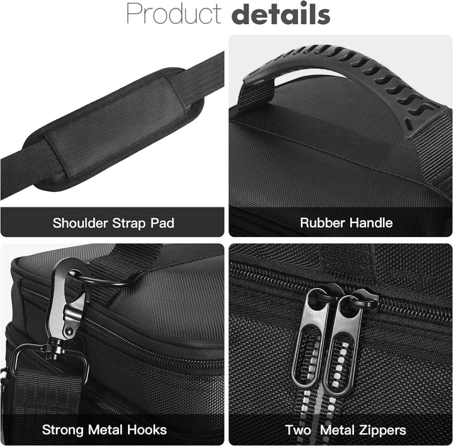 Alt view image 5 of 7 - Travel Bag Carrying Storage Case Compatible with BLUETTI AC2A Portable Power Station, Carrying Storage Case for Outdoor Charger and Accessories