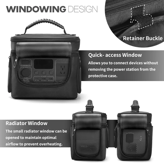 Alt view image 4 of 7 - Travel Bag Carrying Storage Case Compatible with BLUETTI AC2A Portable Power Station, Carrying Storage Case for Outdoor Charger and Accessories