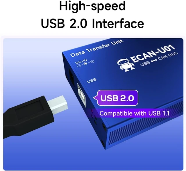 Alt view image 5 of 6 - CAN to USB Protocol Converter ECAN-U01 CAN2.0 USB2.0 CANBUS 2-Way Transparent Transmission Communication Transceiver Relay CAN Commissioning Interface