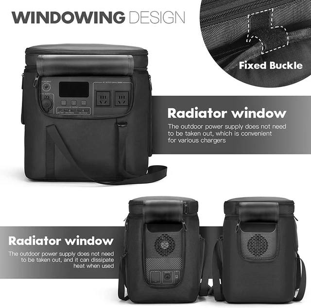 Alt view image 4 of 7 - Travel Case for BLUETTI AC180 Portable Power Station, Outdoor Carrying Case Storage Bag Compatible with BLUETTI AC180 Portable Power Supply Accessories (Bag Only)