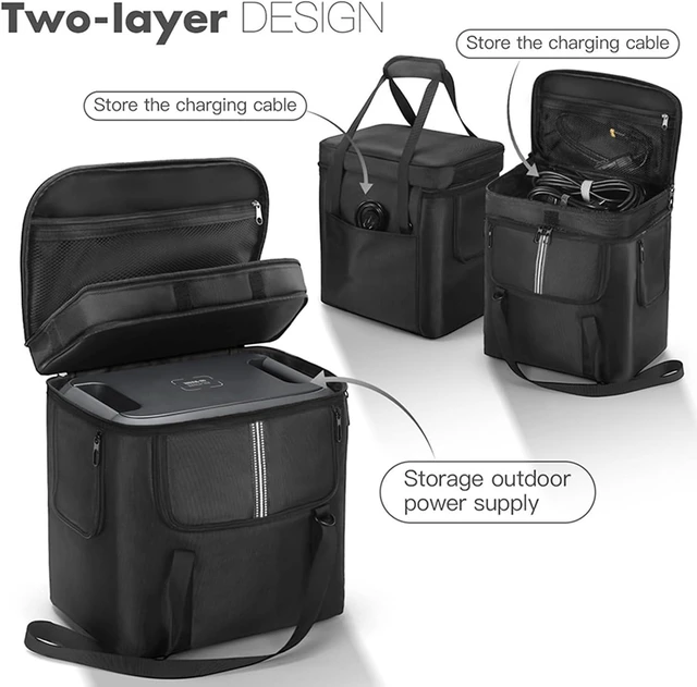 Alt view image 3 of 7 - Travel Case for BLUETTI AC180 Portable Power Station, Outdoor Carrying Case Storage Bag Compatible with BLUETTI AC180 Portable Power Supply Accessories (Bag Only)