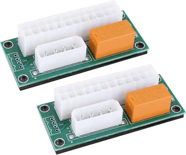 Alt view image 4 of 7 - 20 Pack Dual PSU Multiple Power Supply Adapter,Add2Psu ATX 24 Pin to 4Pin Connector for BTC Miner