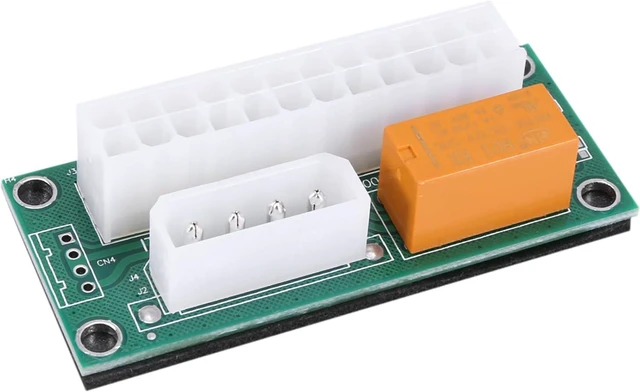 Alt view image 7 of 7 - 20 Pack Dual PSU Multiple Power Supply Adapter,Add2Psu ATX 24 Pin to 4Pin Connector for BTC Miner