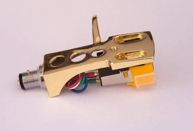 Alt view image 3 of 4 - Gold plated Headshell, cartridge, needle for Denon DP500M, DP300F SP, DP60I, DPA100, DP1300 mk2, DP1100, DP1200, DP1250, DP1700, DP33F, DP3700, DP40F, DP6700, DP790, DP900M, DP7D