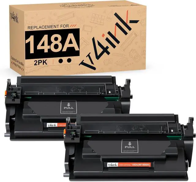 Main image of v4ink 148A W1480A (with Chip) Compatible Toner Cartridge Replacement for HP 148A 148X W1480A W1480X for HP Pro 4001 4001n 4001dw 4001dn MFP 4101 4101fdw Printer Ink (2-Pack Black)