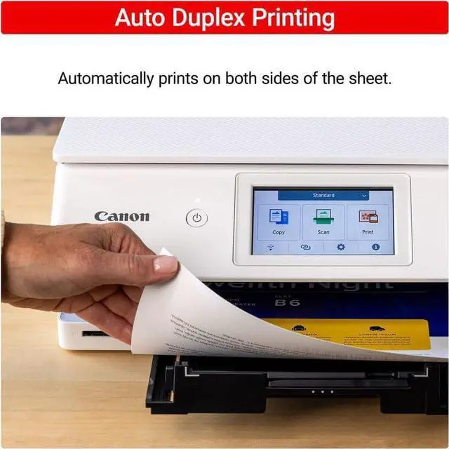 Alt view image 4 of 7 - Canon PIXMA TS8820 Wireless All-in-One Inkjet Printer | Print Copy Scan | High-Resolution Photo Color Output for Home Office Creative Projects Everyday Documents + 32GB Card + More (8 Items)