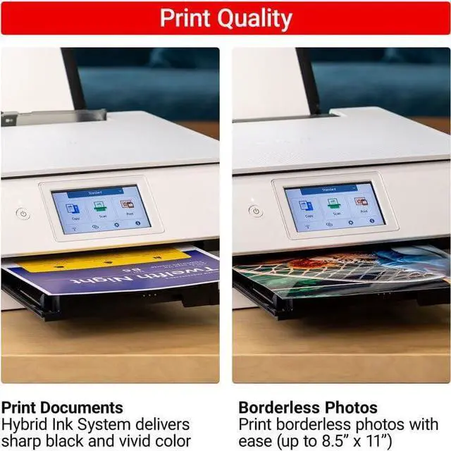 Alt view image 5 of 7 - Canon PIXMA TS8820 Wireless All-in-One Inkjet Printer | Print Copy Scan | High-Resolution Photo Color Output for Home Office Creative Projects Everyday Documents + 32GB Card + More (8 Items)