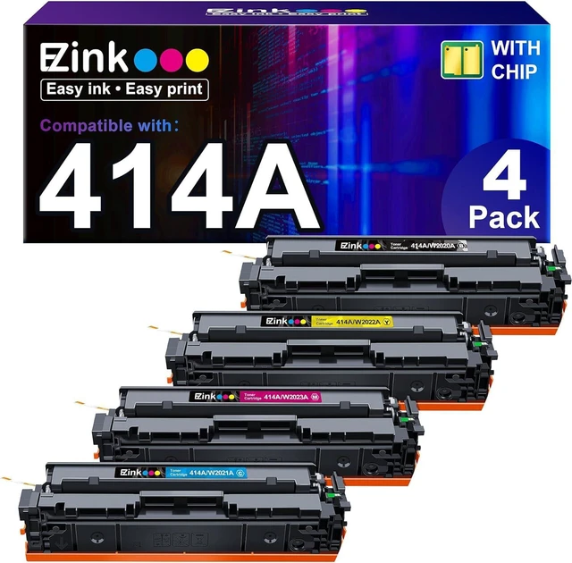 Main image of (Newest Chip) 414A Toner Cartridges (W2022A) 4 Pack Compatible Replacement for HP 414A 414X M479fdn M454dn W2020A for HP Color LaserJet Pro MFP M479fdw M454dw Printer High Capacity (BK/C/M/Y)
