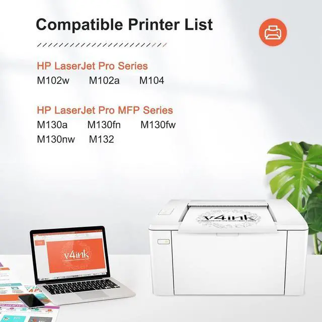 Alt view image 2 of 5 - Compatible CF217A 17A Toner Cartridge and CF219A 19A Drum Set Replacement for HP 17A CF217A 19A CF219A Work with HP Pro M102a, M102w, M130, M130fn, M130fw, M130nw Printer (2 Toner + 1 Drum, 3-Pack)