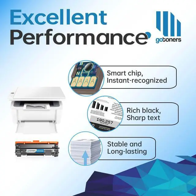 Alt view image 3 of 7 - Gotoners 141A Toner Cartridge Compatible for HP 141A 141X W1410A W1410X 2 Black with Chip use with HP LaserJet M110w MFP M139w M140w Printer Ink (Do not Work with HP + or E Series Printers)