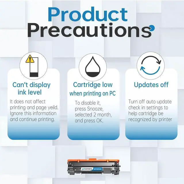 Alt view image 5 of 7 - Gotoners 141A Toner Cartridge Compatible for HP 141A 141X W1410A W1410X 2 Black with Chip use with HP LaserJet M110w MFP M139w M140w Printer Ink (Do not Work with HP + or E Series Printers)