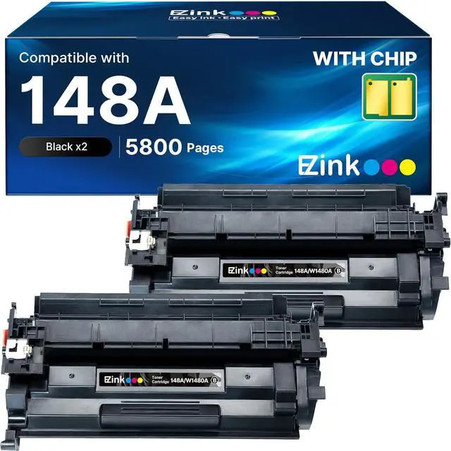 Main image of (Newest Chip) 148A Toner Cartridges (W1480A) 2 Pack Compatible Replacement for HP 148A 148X M479fdn M454dn W1480A for HP Color LaserJet Pro MFP M479fdw M454dw Printer High Capacity Black